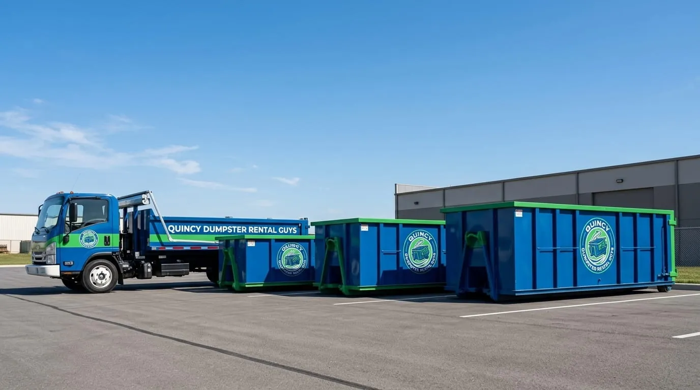 10, 15, 20 and 30 yard roll-off dumpsters available for rent in Quincy, IL