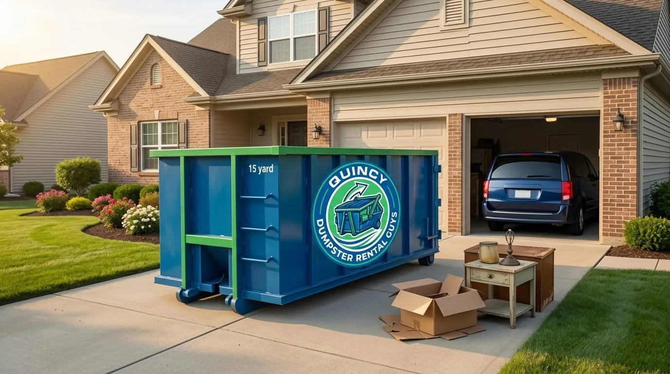 Roll-off dumpster delivered to a property in Fowler, IL Roll-off dumpster delivered to a property in Fowler, IL